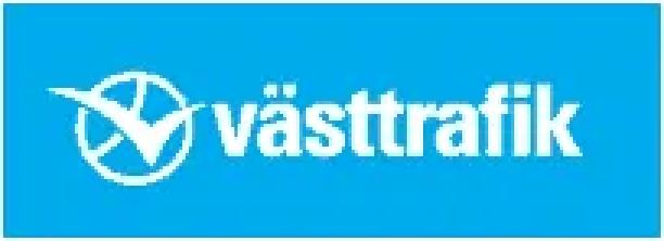 Västtrafik logotyp i referenscase om reservkraft för kollektivtrafik och samhällsviktig transport.