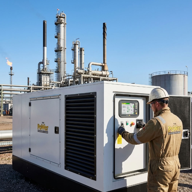 PWR Power-elverk med reservkraft vid en olje- och gasanläggning
